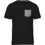 Kariban zsebes pl organikus pamut, Black/Grey Heather