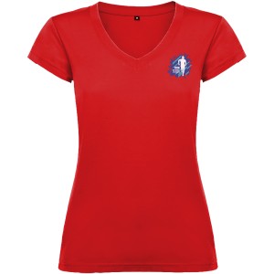 Roly Victoria ni V-nyak pamutpl, Red (T-shirt, pl, 90-100% pamut)